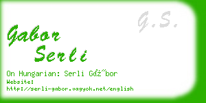 gabor serli business card